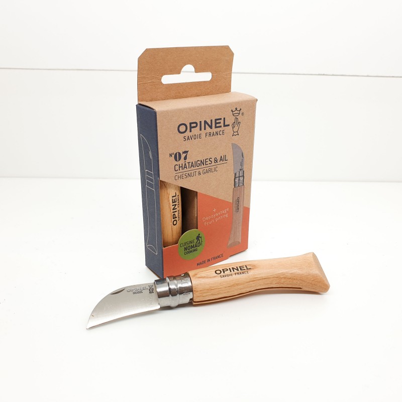 Opinel Couteau N°07 châtaigne ail et dénoyauteur