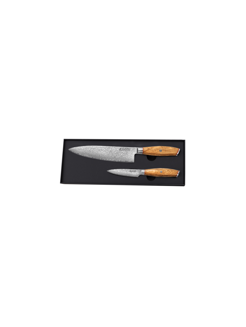 Wusaki Damas 10Cr - Couteau santoku 17cm acier inox