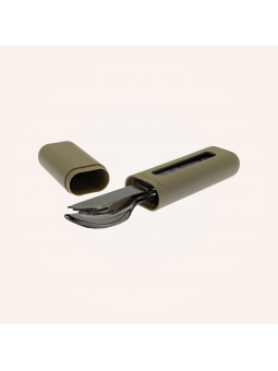 Set de couverts Akinod "12h34" Aluminium kaki