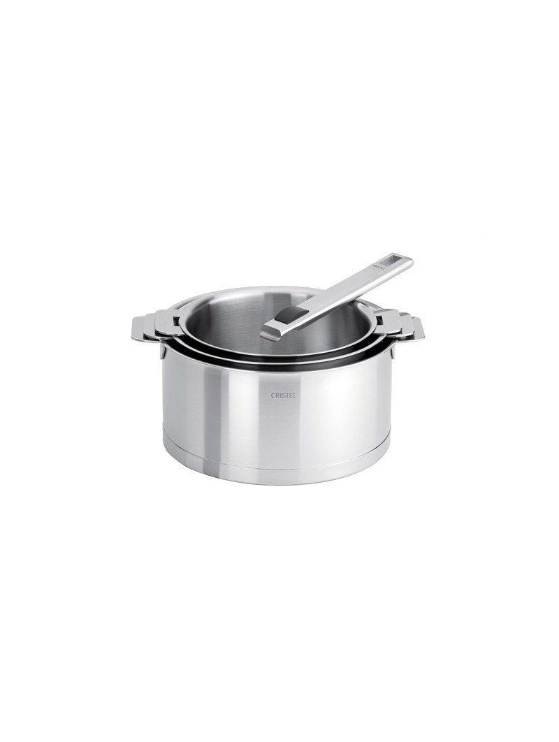 Batterie de cuisine CRISTEL Master Set de 3 inox 16 18 20 cm